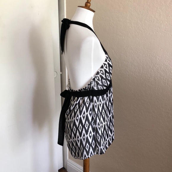 Silk black & white halter top - Picture 5 of 5
